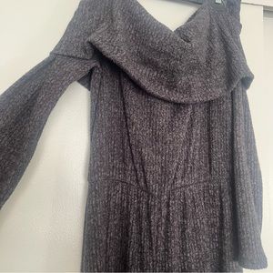 Off shoulder sweater jumpsuit